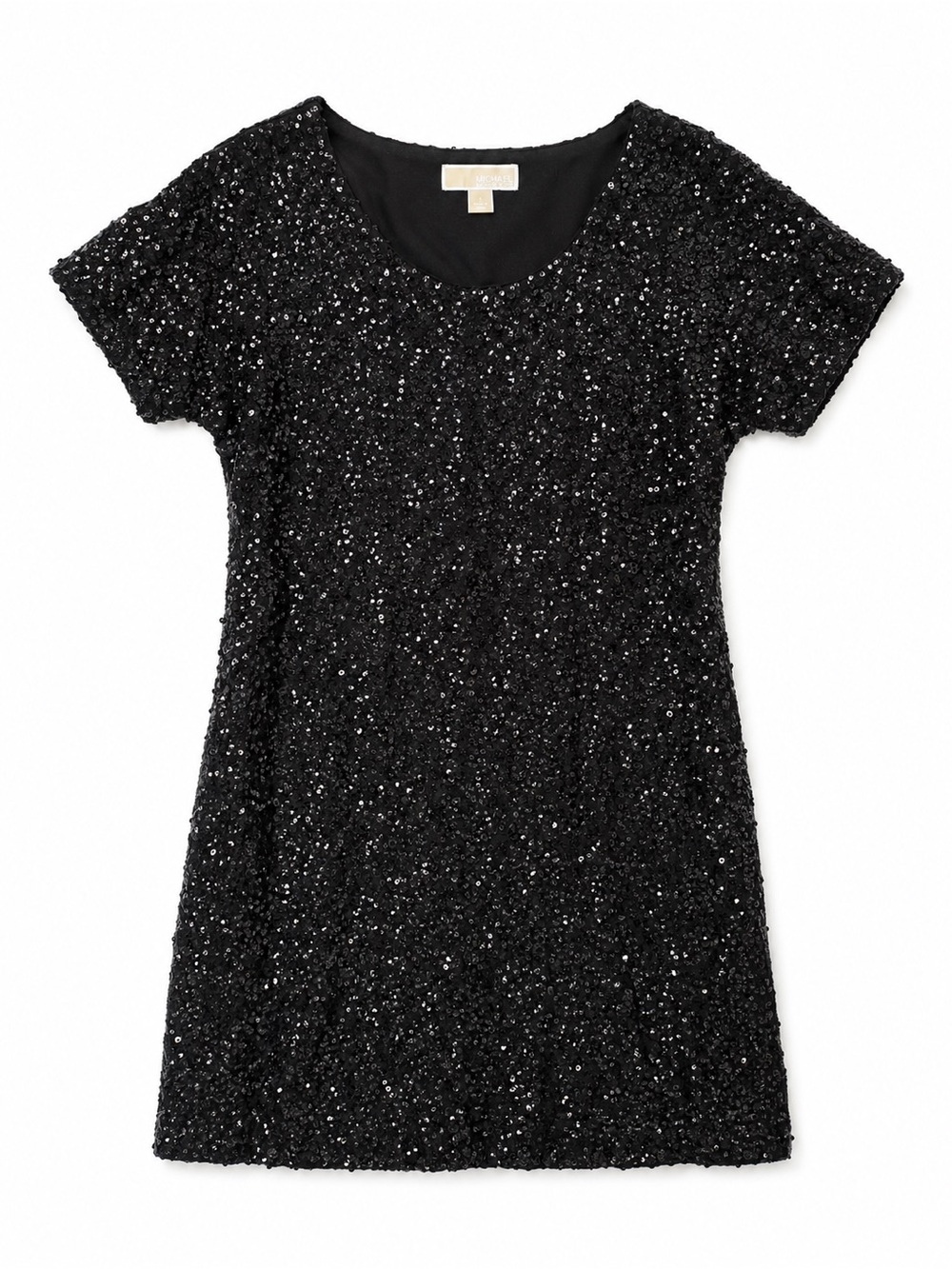 MICHAEL Michael Kors Black Sequin Short Sleeve Girls Dress - Picture 2 of 7